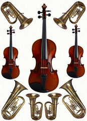 Musical instruments happen string and wind