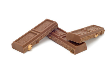 series object on white - chocolate wits nuts