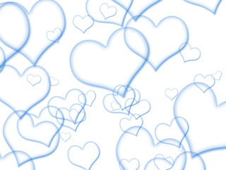 abstract blue hearts background