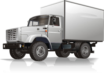 Obraz premium Vector cargo truck