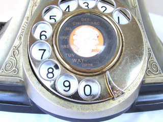 finger wheel of an antique phone