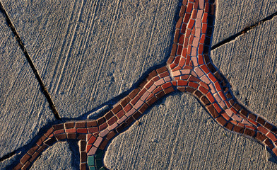 Tile patterns on the ground