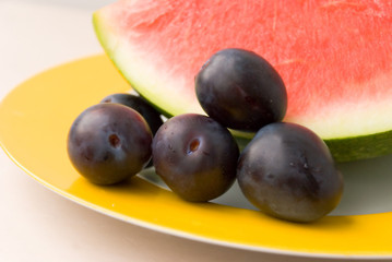 Wassermelone und Zwetschgen 3