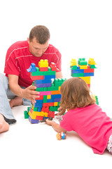 playing with blocks