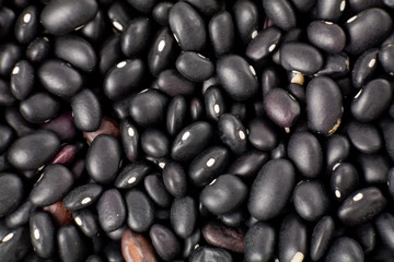 black beans close up shot for background