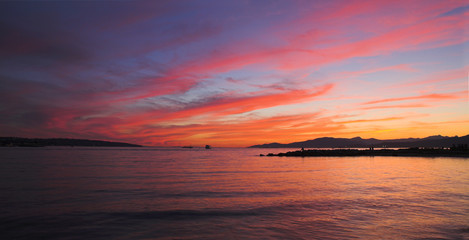vancouver scenery sunset shot from english bay