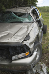 Large SUV after rollover