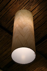 native lampshade made from leaves
