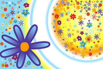 colorful flowers; background design