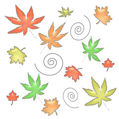autumn leaves illustrated