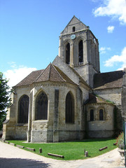 Fototapeta na wymiar Auvers sur Oise- L'Eglise