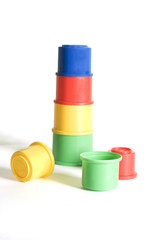 colorfull plastic stacking, nesting containers for children