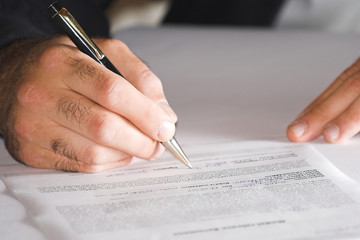 signing a contract
