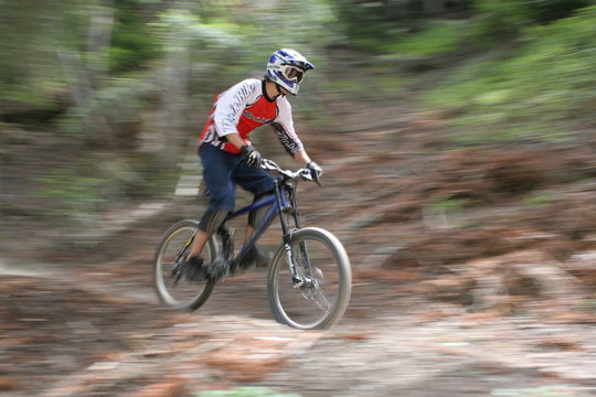 Vtt en pleine descente