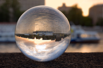 Refraction in the glass ball