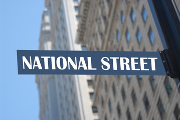 National street sign, concept picture
