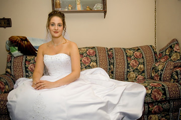 Bride on Couch