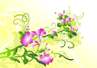 Spring flower ornament (image can be used for printing or web)