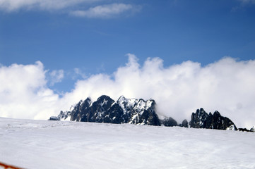 Les alpes depuis la station La Toussuire