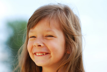 Little cute girl outdoor portrait