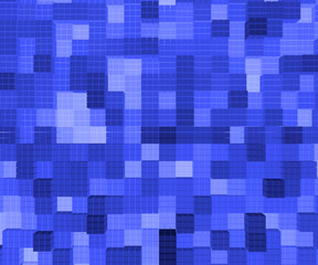 3D multicolored retro blue tiles