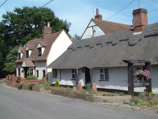 Fototapeta na wymiar Stanway Village, Essex Cottages