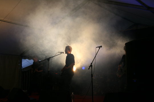Musicien dans un concert de rock