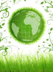 Plan&egrave;te terre &agrave; feuillage