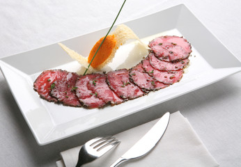 Meal, Butcher shop Snack with Cheese and Carrot 