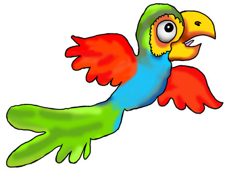 an illustration drawn by hand and after coloured in the computer