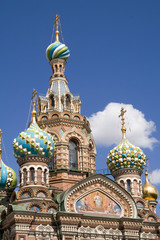 Fototapeta na wymiar Orthodox Church of Resurrection in St.Petersburg, Russia