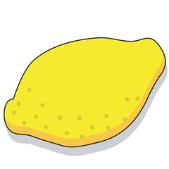 Hand drawn illustration of a lemon