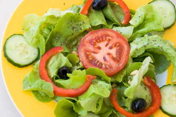 Fresh Summer Salad witch lettuce,Tomato,croutons,Pine Nut