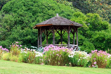 Gazeebo in the field