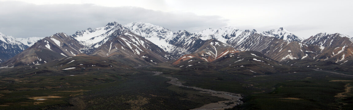 Panorex of Alaska mountain range