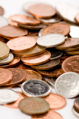 coins close up shot for background