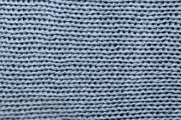 Closeup of the texture of knitted wool..
