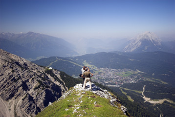 Looking Down on Seefeld in Austria