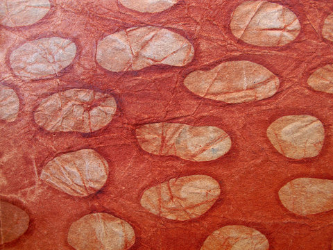Vintage wallpaper with ovals, abstract grainy pattern