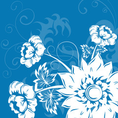 Fototapeta na wymiar Beautiful flower background, vector illustration