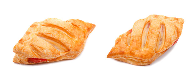 some sweet cookies on white background