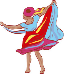 Naklejka premium Danseuse brésilienne