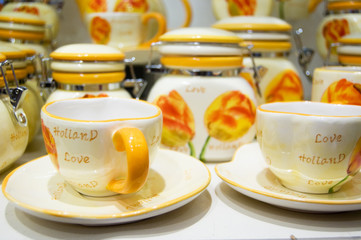 dutch painted cup and saucer