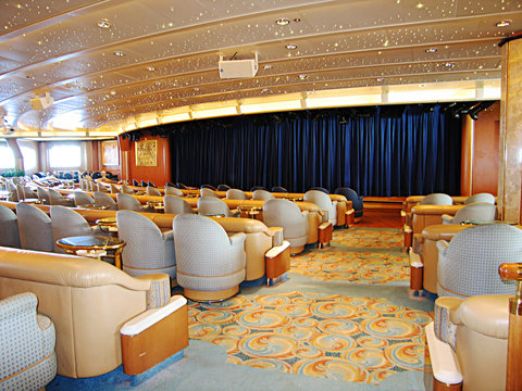 Concert hall interior in blue colors
