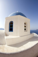 greece greek island church with bell tower santorini thira