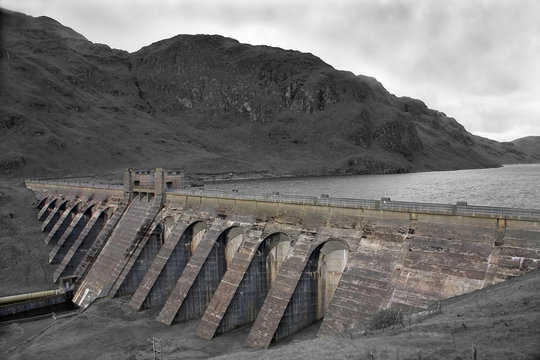 Lawers Dam In Perthshire Scotland