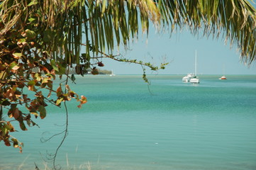 Boats on aqua water