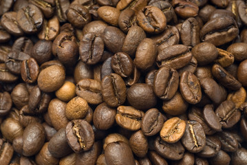 Fresh Coffee Beans Background.