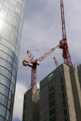 Fototapeta premium City office building construction