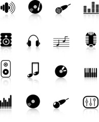 Music and audio vector icons
